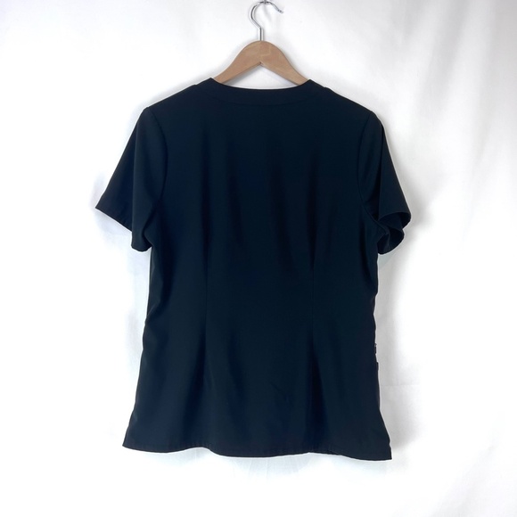 Jaanuu Scrubs Black Scrubs Top Multiple Pockets Size M - Picture 2 of 5